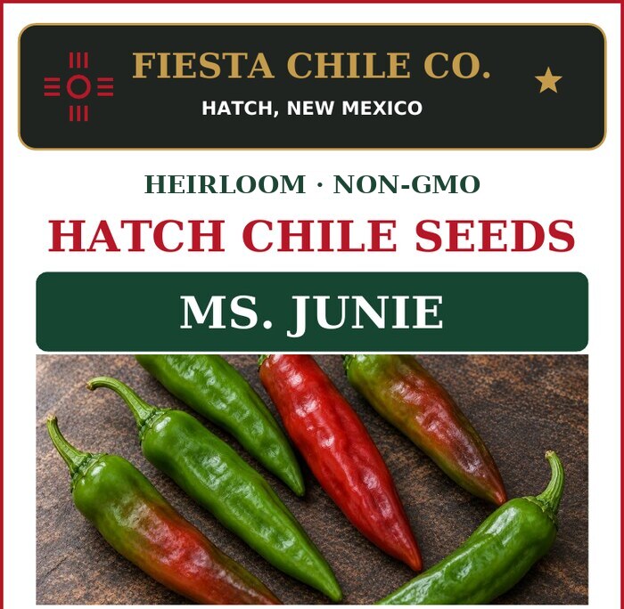 Ms. Junie Hatch Chile Seeds seed packet