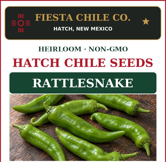 Rattlesnake Hatch Chile Seeds seed packet