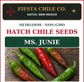 Ms. Junie Hatch chile seed packet