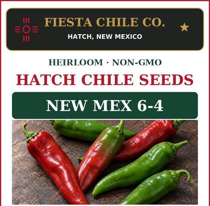 New Mex 6-4 Hatch Chile Seeds seed packet