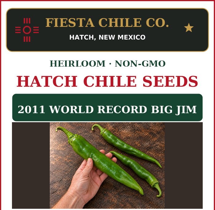 2011 World Record Big Jim Hatch Chile Seeds – 10 Seeds seed packet